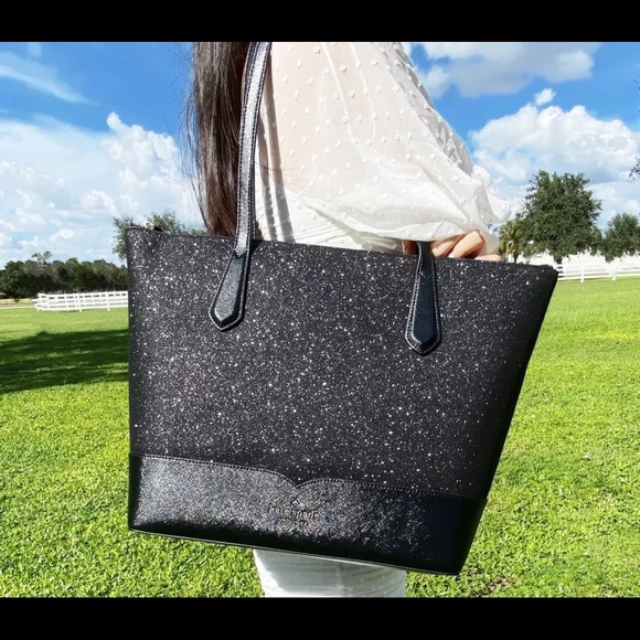 KATE SPADE LOLA GLITTER TOTE & WALLET SET NWT - Picture 7 of 16